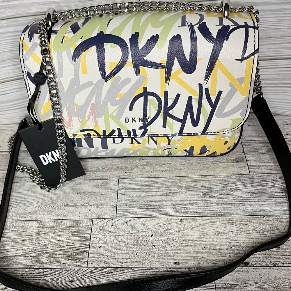 DKNY SINA Small Crossbody Bag Graffiti Print